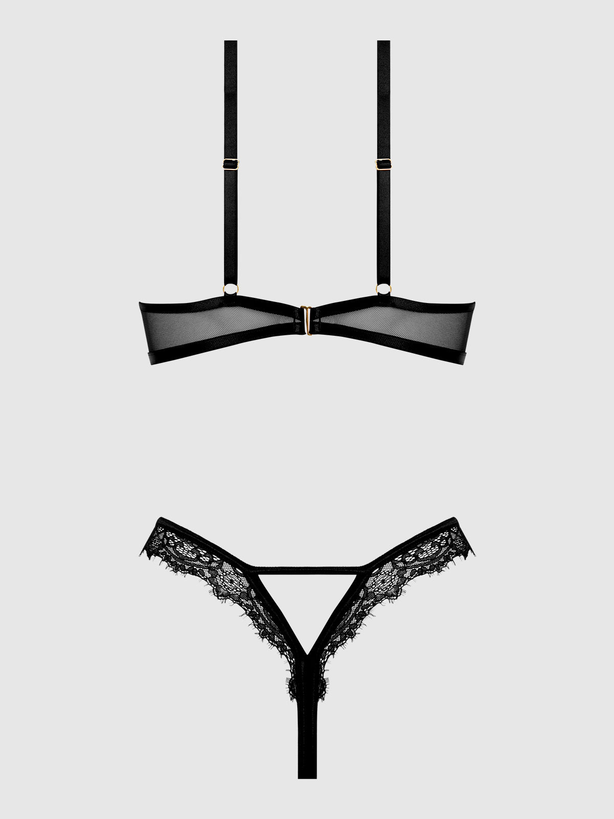 NADIA LACE & MESH CUTOUT TEDDY
