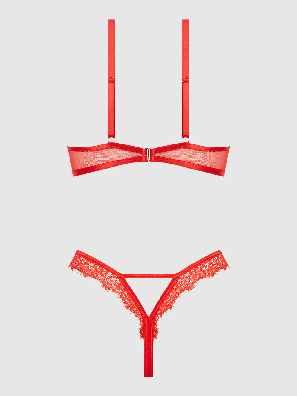 NADIA LACE & MESH CUTOUT TEDDY