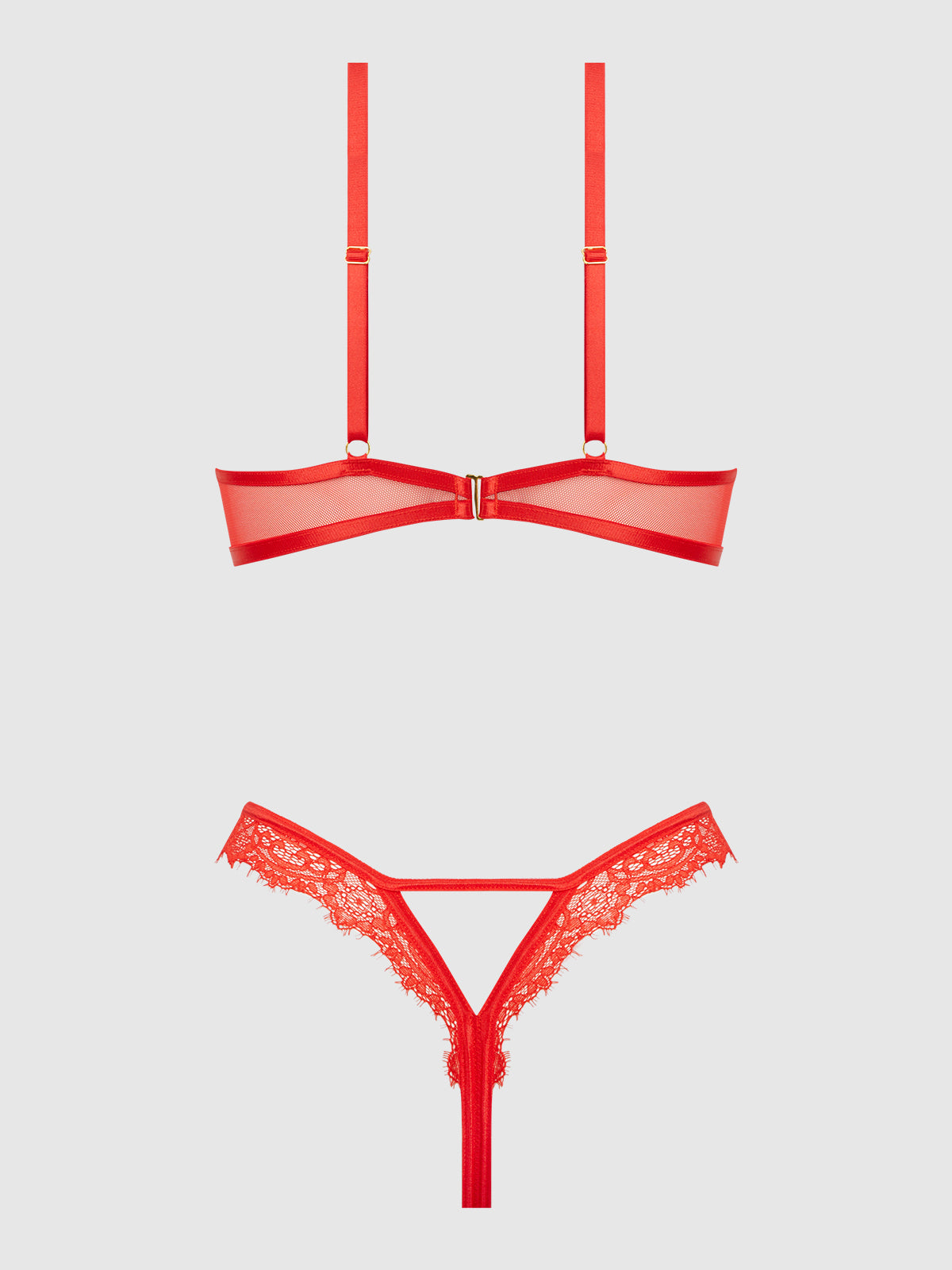 NADIA LACE & MESH CUTOUT TEDDY