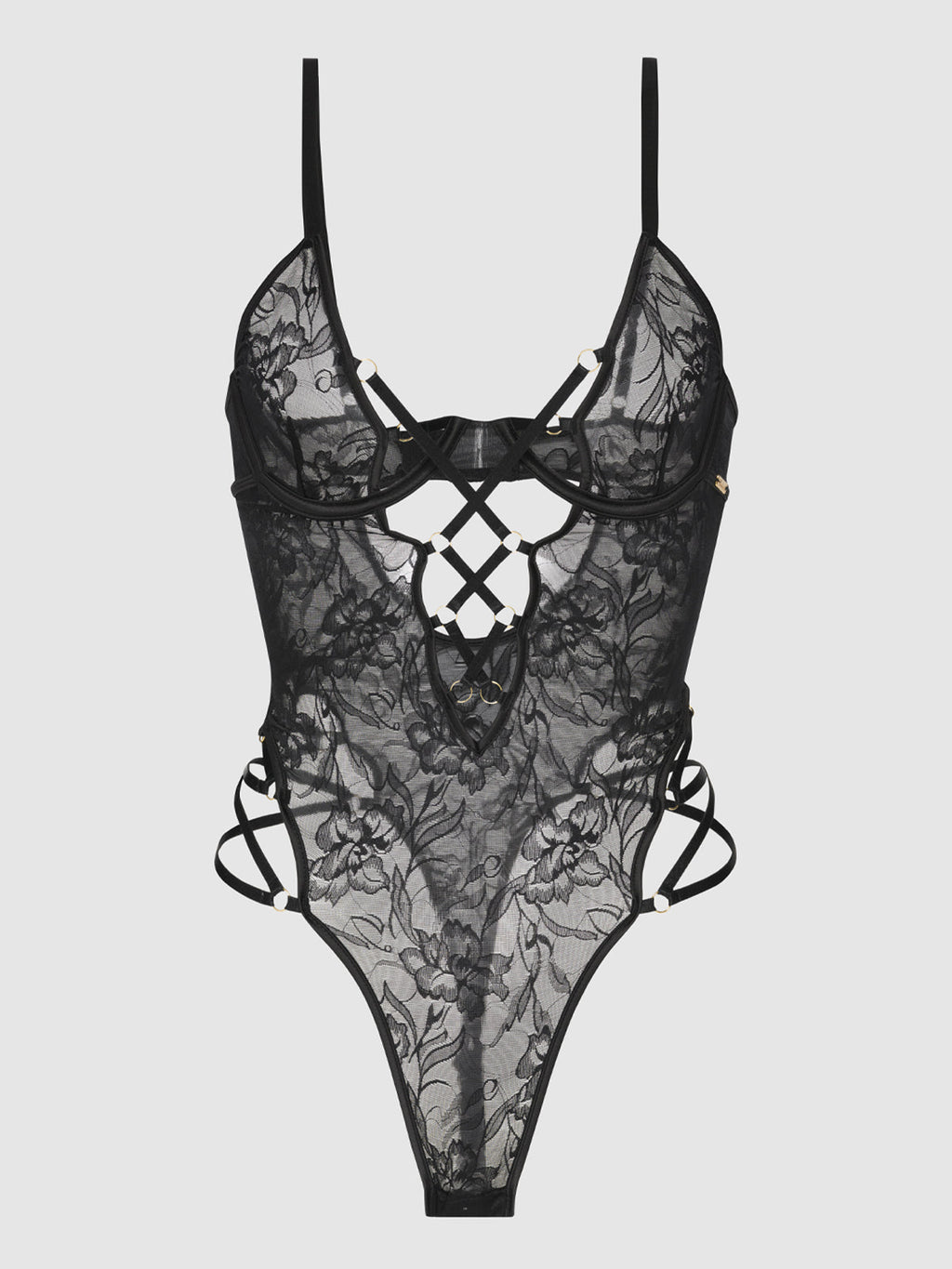 FLORA STRAPPY LACE TEDDY
