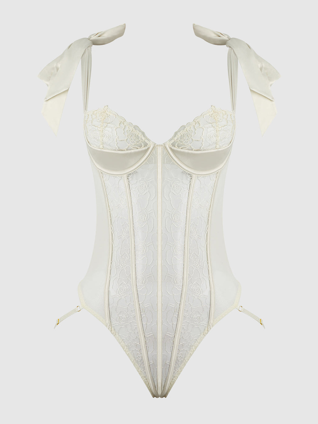 ROSALIE EMBROIDERED LACE TEDDY