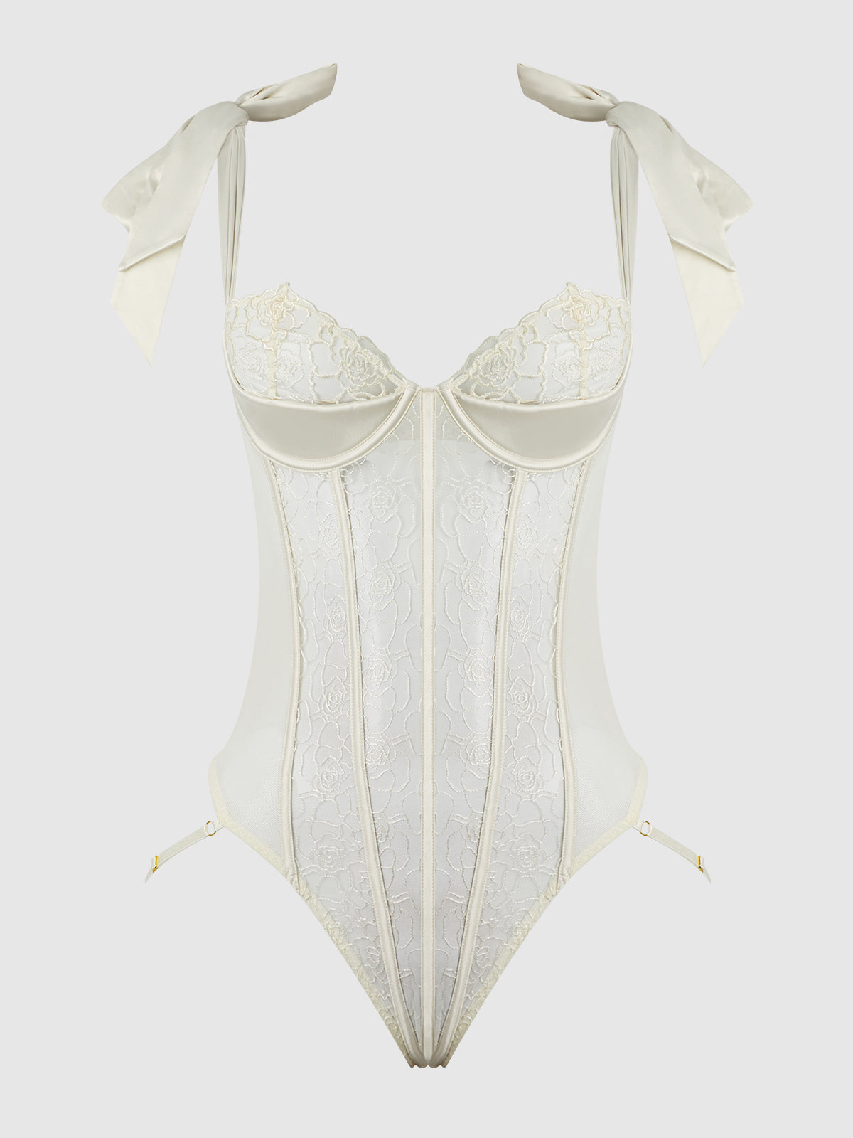 ROSALIE EMBROIDERED LACE TEDDY