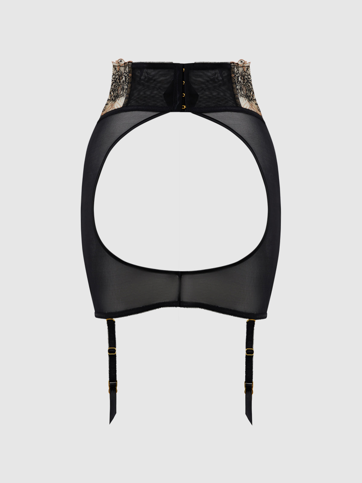 DELILAH EMBROIDERED OPEN BACK HALF SKIRT