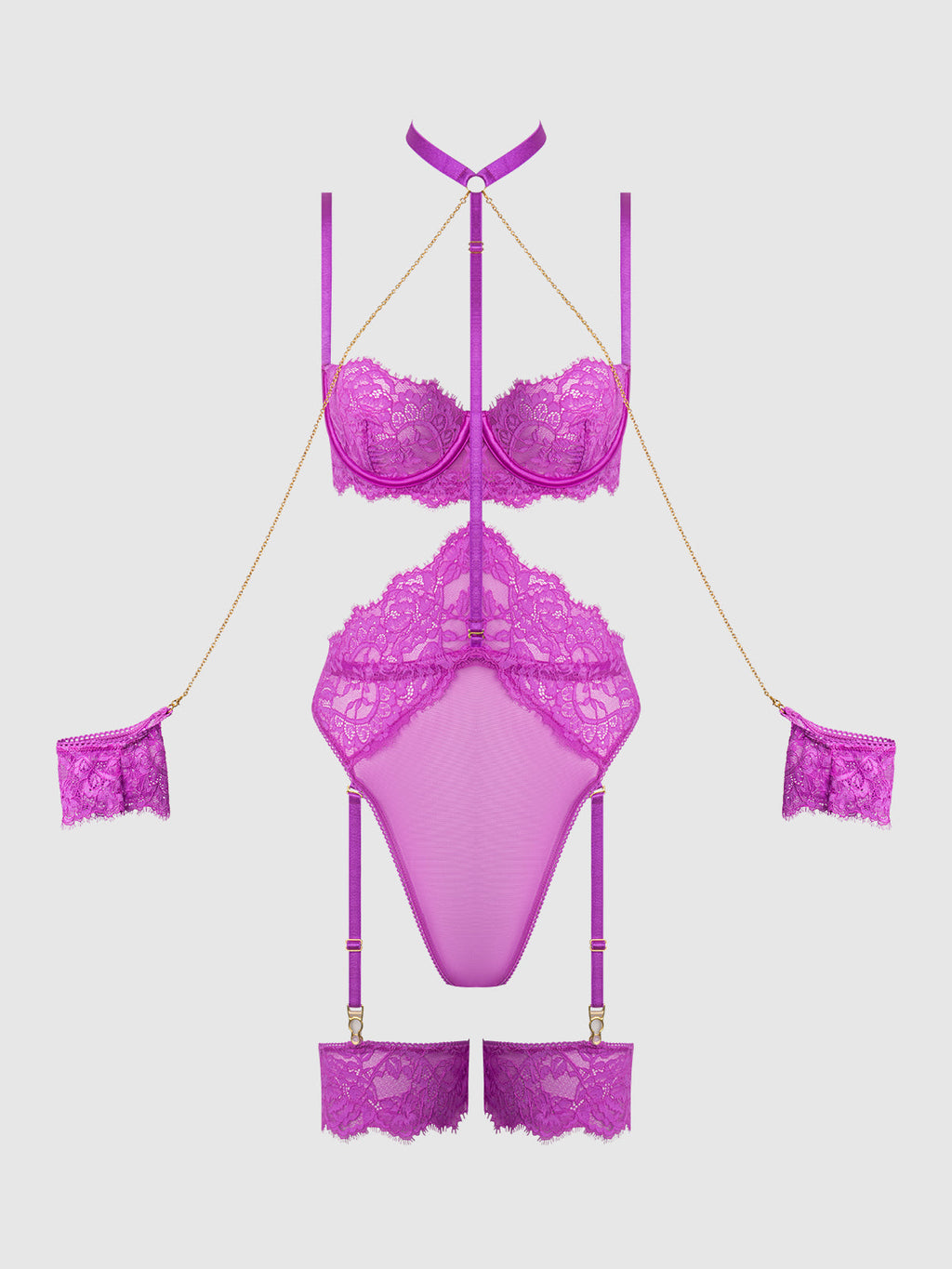 REANNA LACE & CHAIN HANDCUFF TEDDY