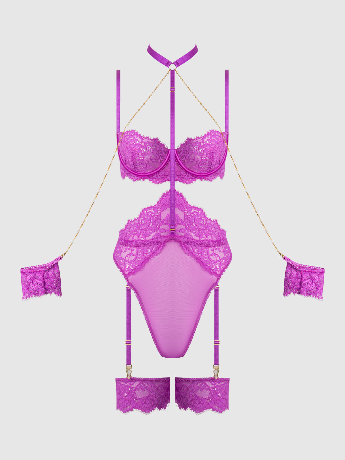 REANNA LACE & CHAIN HANDCUFF TEDDY