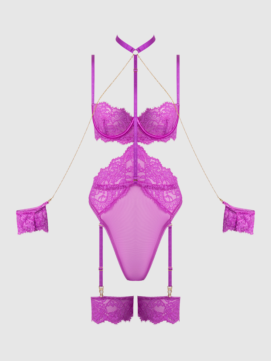 REANNA LACE & CHAIN HANDCUFF TEDDY